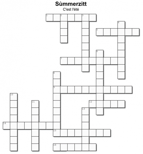 mots croisés Summerzitt mots croisés Summerzitt